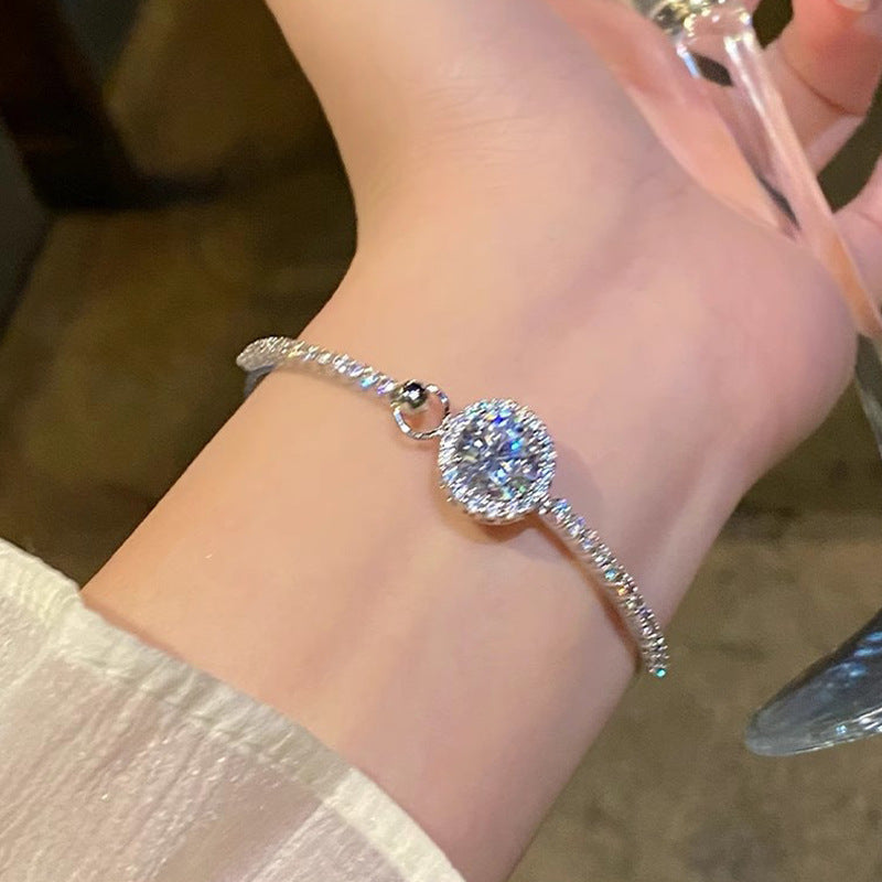 Wholesale Super Shiny Round Zirconia Bracelet